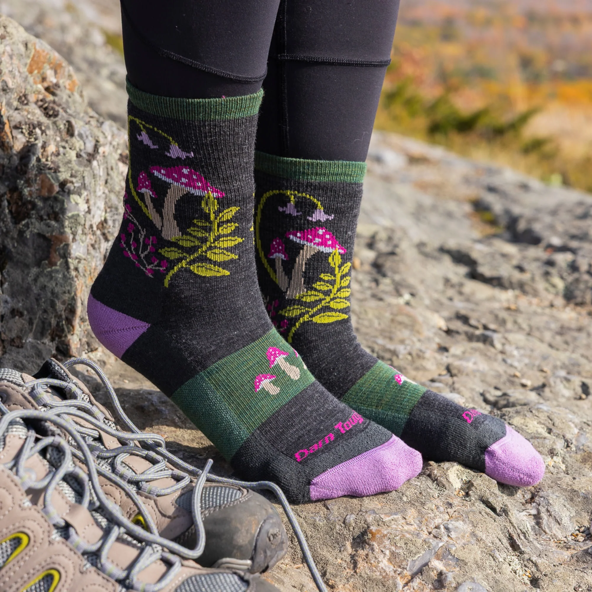 Women's Mellow Mushrooms Micro Crew Lightweight Hiking Socks